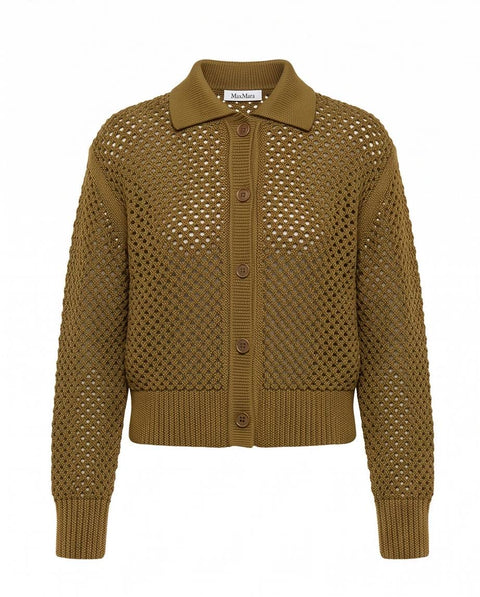 MAX MARA FILM CARDIGAN COTONE PUNTO RETE