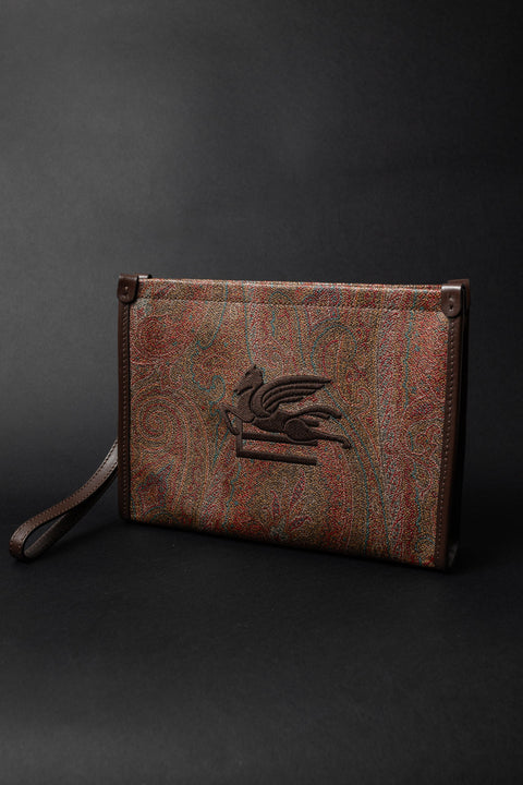 ETRO POCHETTE CON MANICO REALIZZATA NEL TESSUTO PESLEY