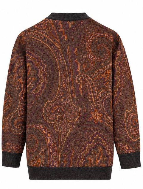 ETRO CARDIGAN OVER LANA LUREX JACQUARD
