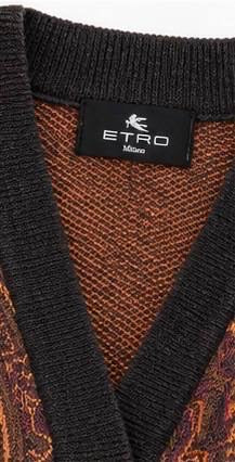 ETRO CARDIGAN OVER LANA LUREX JACQUARD