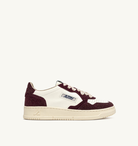 AUTRY SNEAKER PELLE E SUEDE GLITTER TAB LOGO