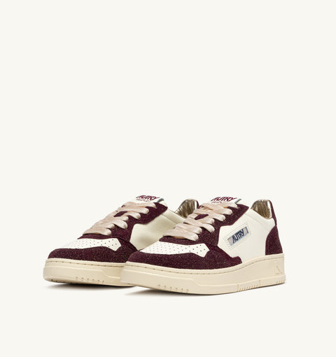 AUTRY SNEAKER PELLE E SUEDE GLITTER TAB LOGO