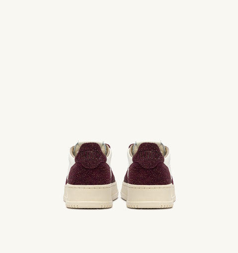 AUTRY SNEAKER PELLE E SUEDE GLITTER TAB LOGO