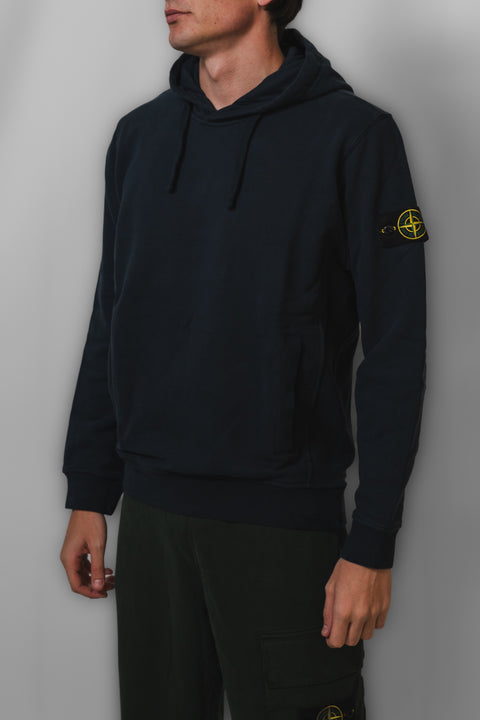 STONE ISLAND FELPA CAPPUCCIO CON LOGO SPALLA