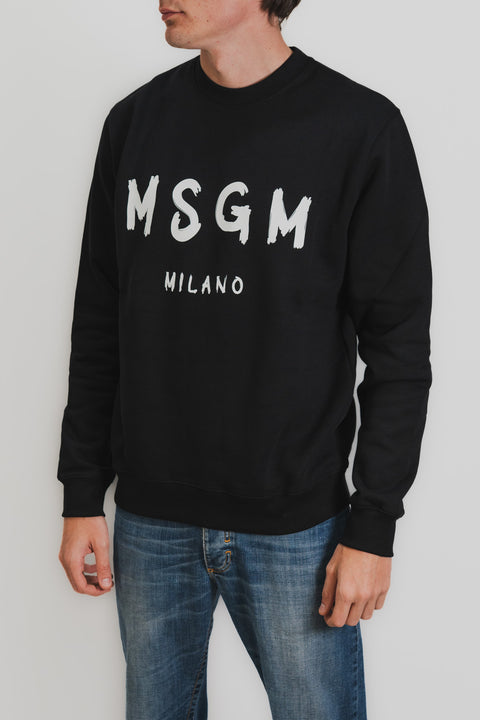 MSGM FELPA GIROCOLLO MACRO LOGO