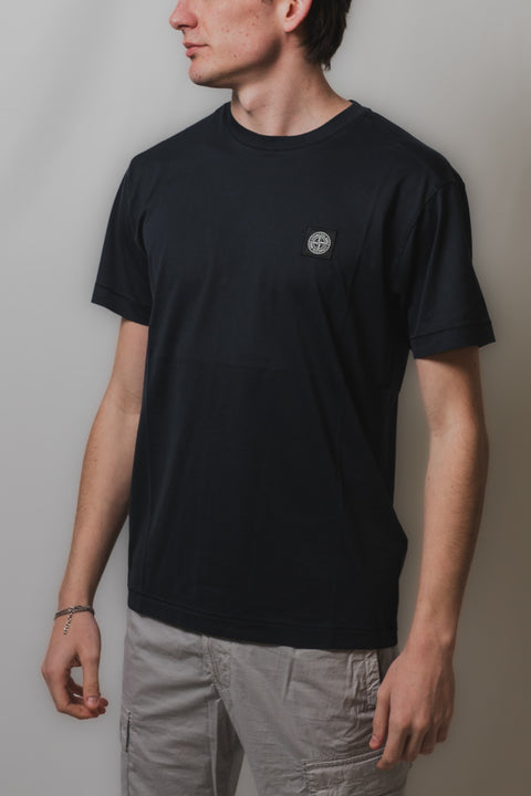 STONE ISLAND T-SHIRT SLIM FIT JERSEY CON PATCH LOGO SUL PETTO