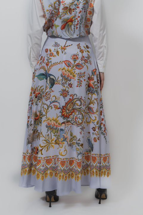 ETRO GONNA LUNGA SETA STAMPA GARDEN