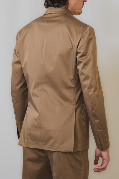 LARDINI ABITO DOPPIOPETTO SFODERATO VESTIBILITA DROP 7 REALIZZATO NELLA CLASSICA COTONE SATIN STRETCH