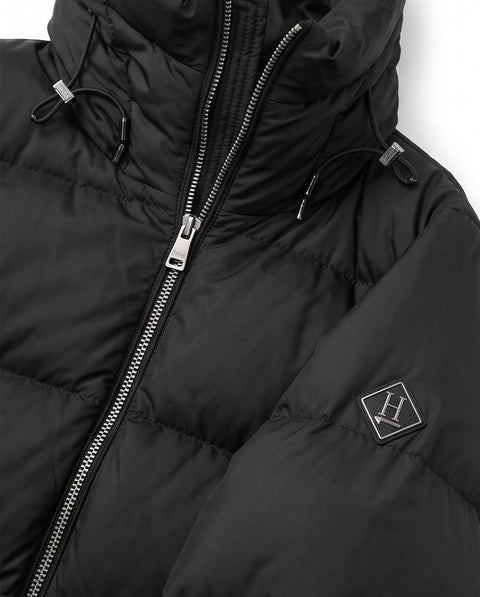 HERNO BOMBER ABSOLUTE BLACK LOGO HERO