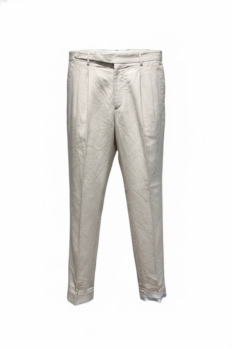 PT TORINO CARROT 2 PINCES PANTALONE LINO E COTONE