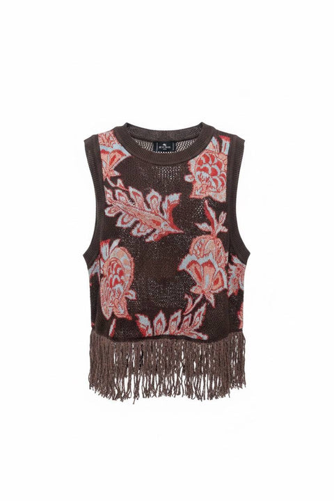 ETRO TOP MAGLIA JACQUARD PIZZO