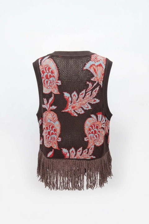 ETRO TOP MAGLIA JACQUARD PIZZO