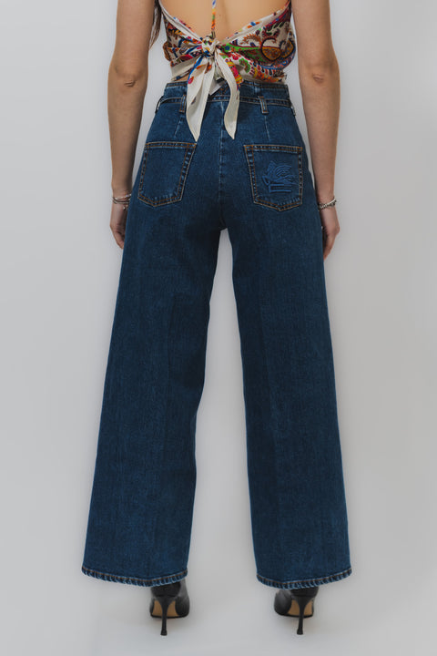 ETRO JEANS CROPPED CINTURA IN VITA