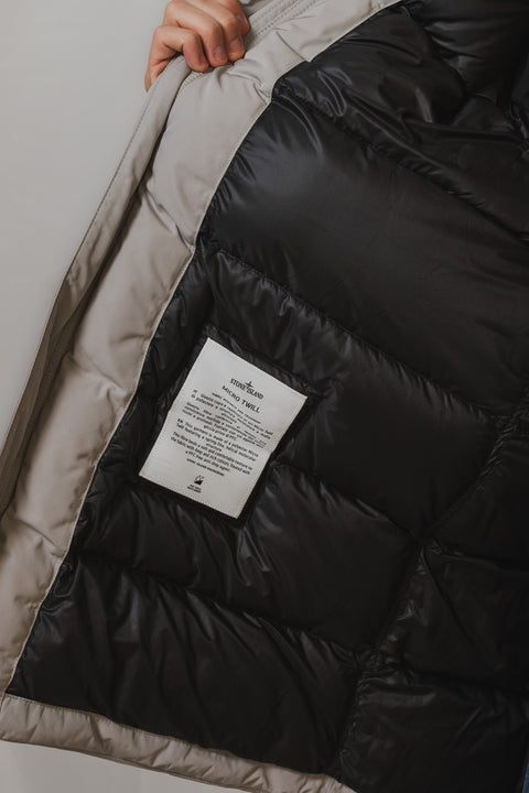 STONE ISLAND PARKA LUNGO MICRO TWILL LOGO SPALLA