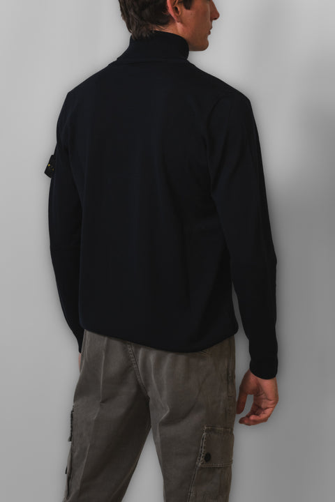 STONE ISLAND MAGLIA COLLO ALTO MERINOS LOGO SPALLA