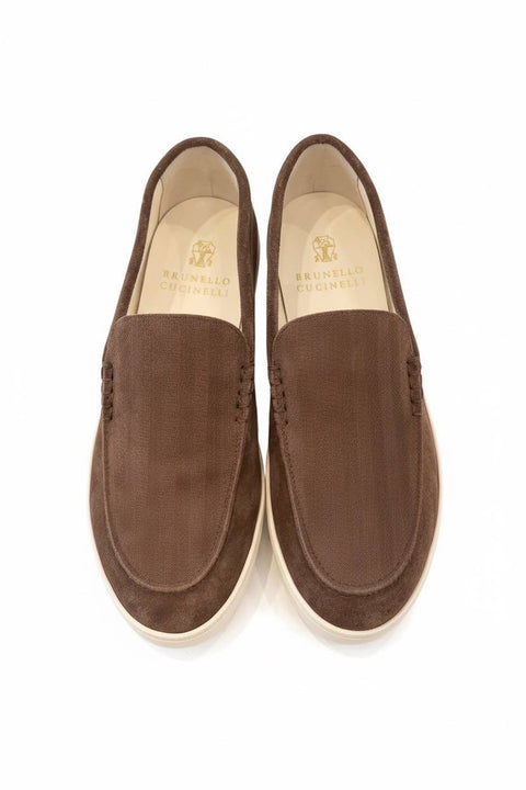 BRUNELLO CUCINELLI MOCASSINO SUEDE SCEVRON