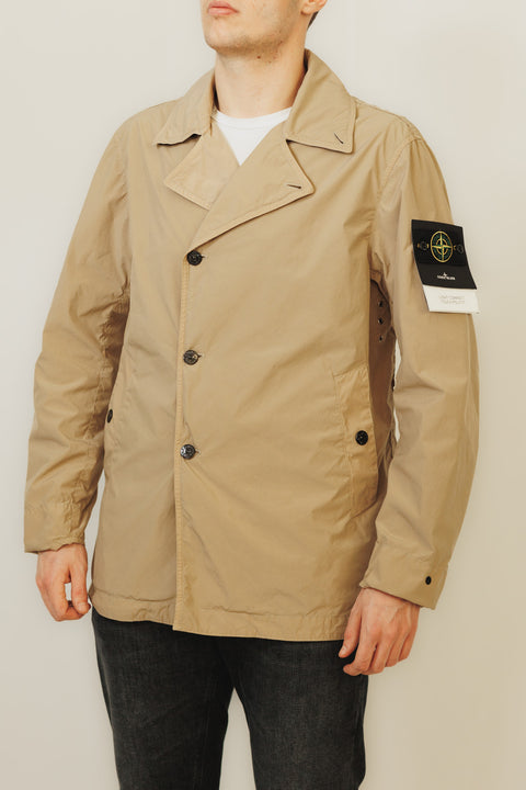 STONE ISLAND TRENCH 1 PETTO E 1/2 REALIZZATO IN NYLON CMPATTO LIGHT BOTTONI IN METALLO