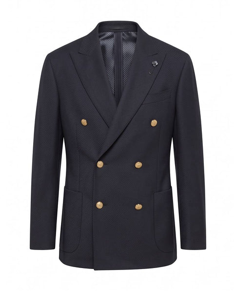 LARDINI GIACCA DOPPIOPETTO LANA DIAGONALE