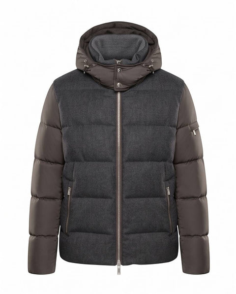 MOORER BOMBER MANICA REMOVIBILE LANA E NYLON