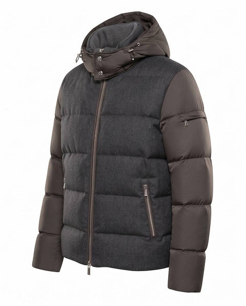 MOORER BOMBER MANICA REMOVIBILE LANA E NYLON
