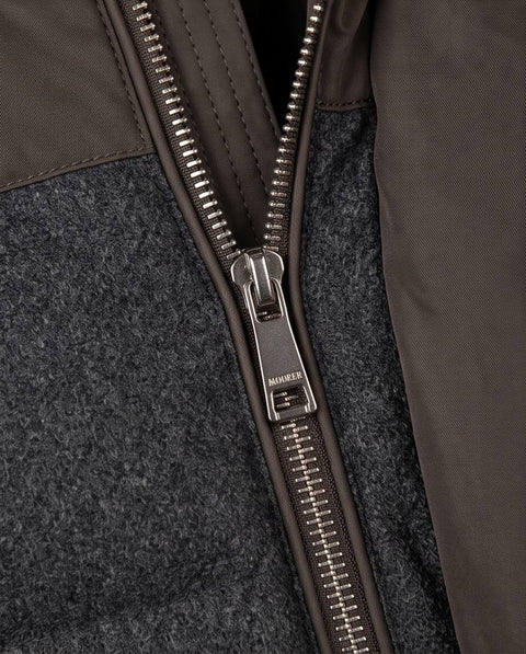 MOORER BOMBER MANICA REMOVIBILE LANA E NYLON
