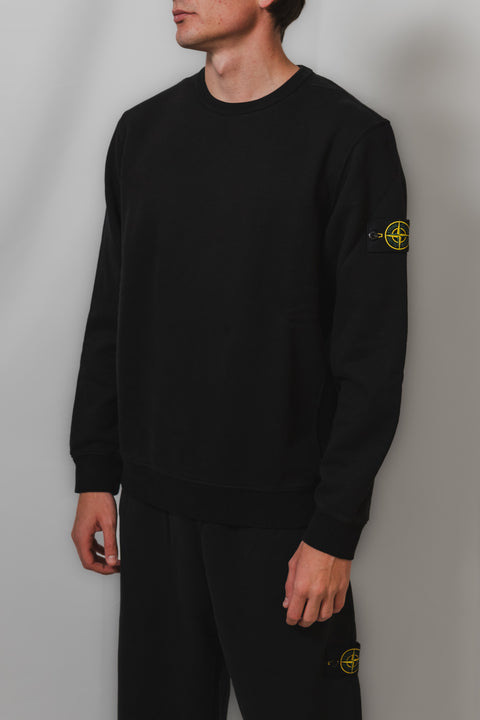 STONE ISLAND FELPA GIROCOLLO CON LOGO SPALLA