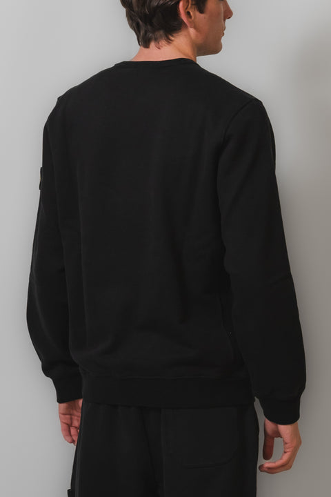 STONE ISLAND FELPA GIROCOLLO CON LOGO SPALLA
