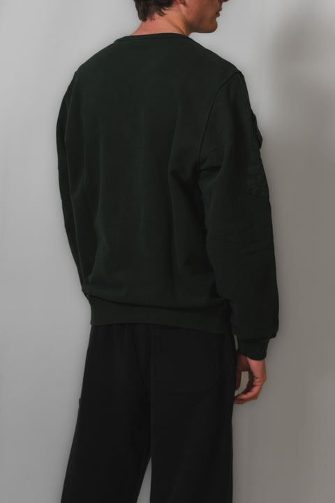 STONE ISLAND FELPA OVER GIROCOLLO LOGO SU TASCA SPALLA