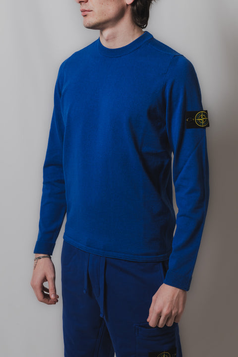 STONE ISLAND MAGLIA REALIZZATA NEL CLASSICO TESSUTO COTONE MANO RUSTICA FINEZZA 12 FONDO DRITTO