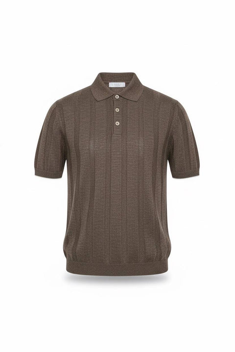 BRUNELLO CUCINELLI POLO LINO E COTONE TICOT