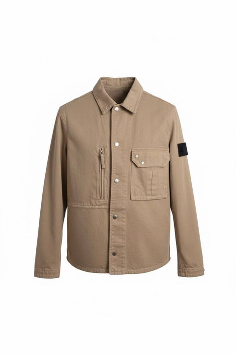 STONE ISLAND OVER SHIRT DENIM PACH BRACCIO