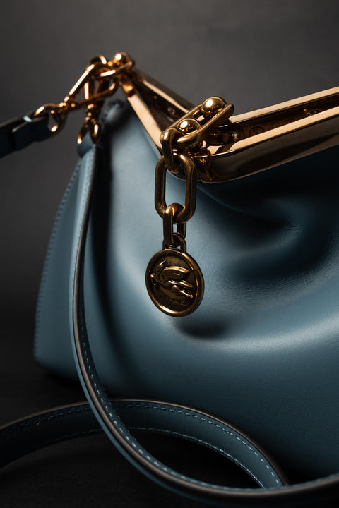 ETRO BORSA VELA MINI IN PELLE CON TRACOLLA E CHIUSURA METALLO