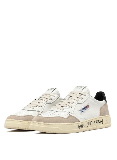 AUTRY SNEAKER PELLE E SUEDE SCRITTA FONDO