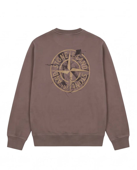 STONE ISLAND FELPA OVER LOGO SCHIENA