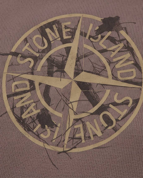 STONE ISLAND FELPA OVER LOGO SCHIENA