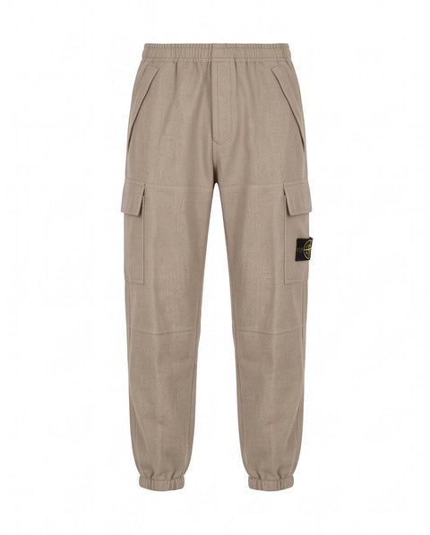 STONE ISLAND PANTALONE JOGGING FLANELLA