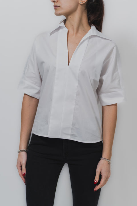 DONDUP CAMICIA BOX MANICA CORTA POPELINE