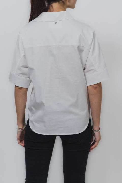 DONDUP CAMICIA BOX MANICA CORTA POPELINE