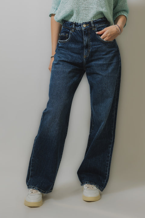 ICON DENIM JEANS VESTIBILITA  OVER REALIZZATO NEL TESSUTO DENIM