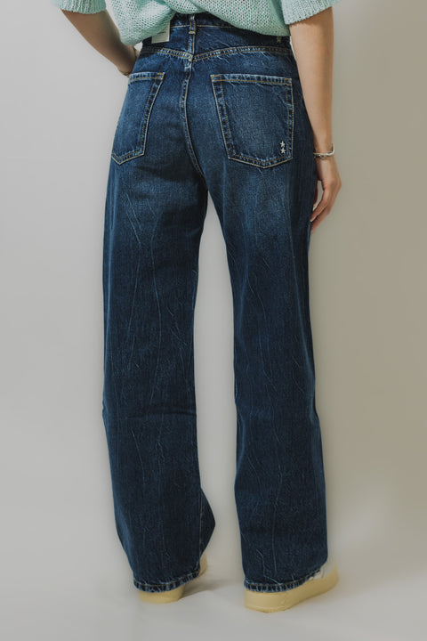 ICON DENIM JEANS VESTIBILITA  OVER REALIZZATO NEL TESSUTO DENIM