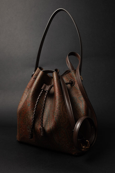 ETRO BORSA SECCHIELLO ARNICA CON TRACOLLA E SUEDE INTERNO