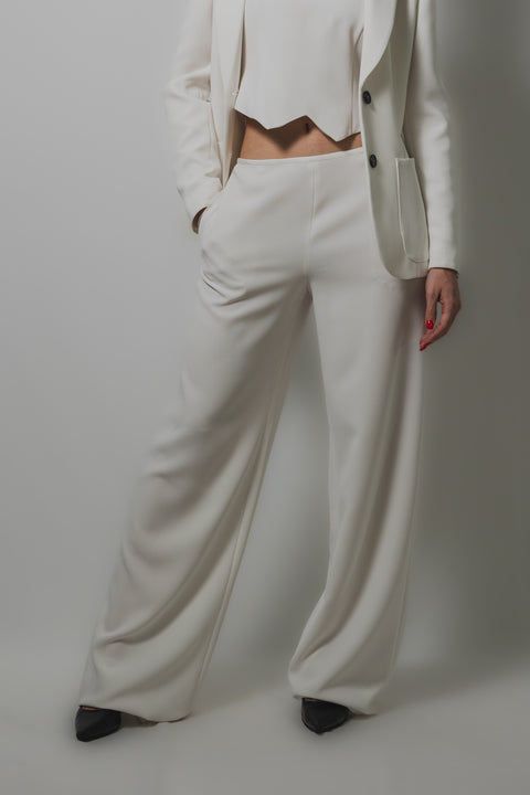 EMPORIO ARMANI PANTALONE REALIZZATO IN CADIS STRETCH GAMBA DRITTA FODERATO