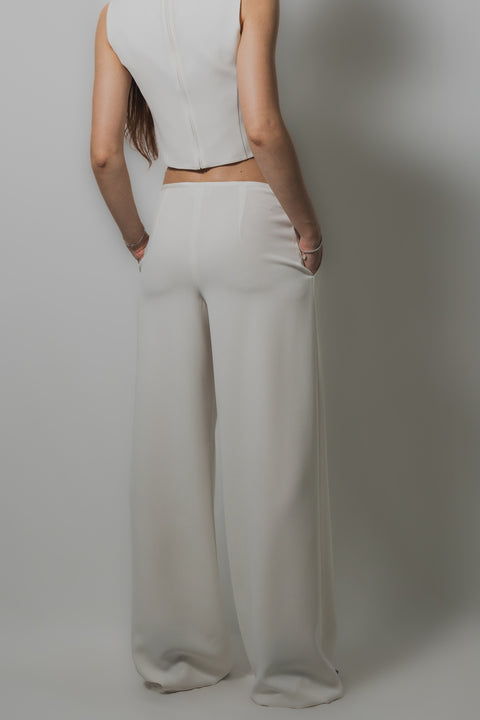 EMPORIO ARMANI PANTALONE REALIZZATO IN CADIS STRETCH GAMBA DRITTA FODERATO
