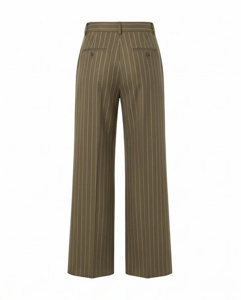 MAX MARA RIO PANTALONE GESSATO LANA E VISCOSA