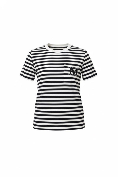 MAX MARA OBOLI T-SHIRT JERSEY RIGHE