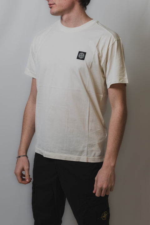 STONE ISLAND T-SHIRT SLIM FIT JERSEY CON PATCH LOGO SUL PETTO