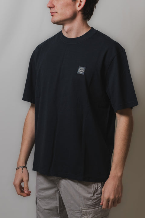 STONE ISLAND T-SHIRT REGULAR FIT JERSEY CON PATCH LOGO SUL PETTO
