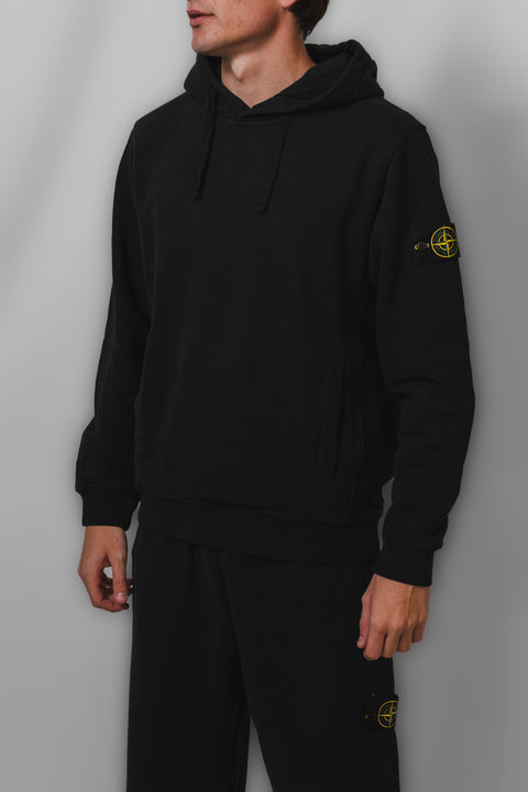 STONE ISLAND FELPA CAPPUCCIO CON LOGO SPALLA