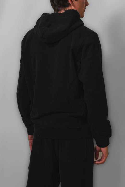 STONE ISLAND FELPA CAPPUCCIO CON LOGO SPALLA