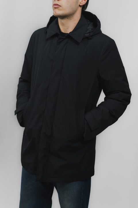 HERNO TRENCH IMBOTTITO CAPUCCIO STACCABILE